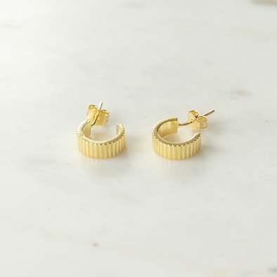 Lines Hoop Studs