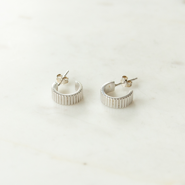 Lines Hoop Studs