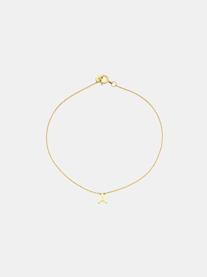 Little Letter Bracelet Solid Gold