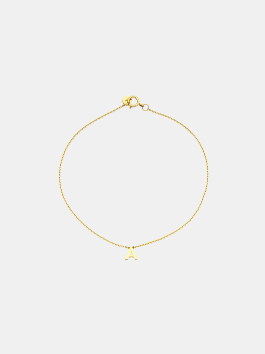 Little Letter Bracelet Solid Gold