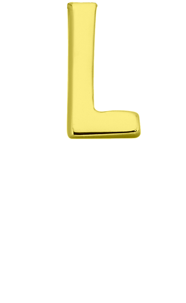 Personalised Single Pendant - Solid Gold / Letters - L