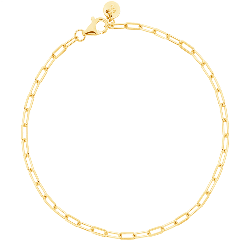 Charm Bracelet Chain - Solid Gold / 16.5cm - Mini Links Chain