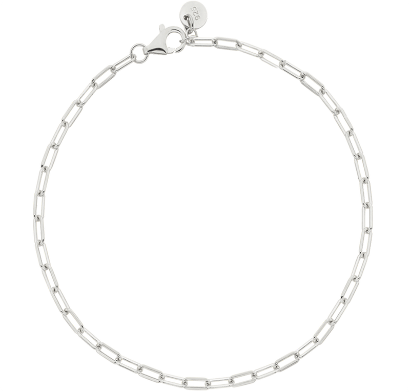 Charm Bracelet Chain - Silver / 18cm - Mini Links Chain