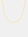 Gold chain necklace on a light gray background