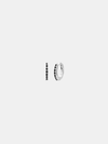 Two pairs of hoop earrings on a white background