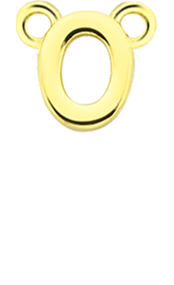 Personalised Single Pendant - Gold / Letters - O