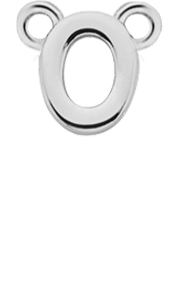 Personalised Single Pendant - Silver / Letters - O