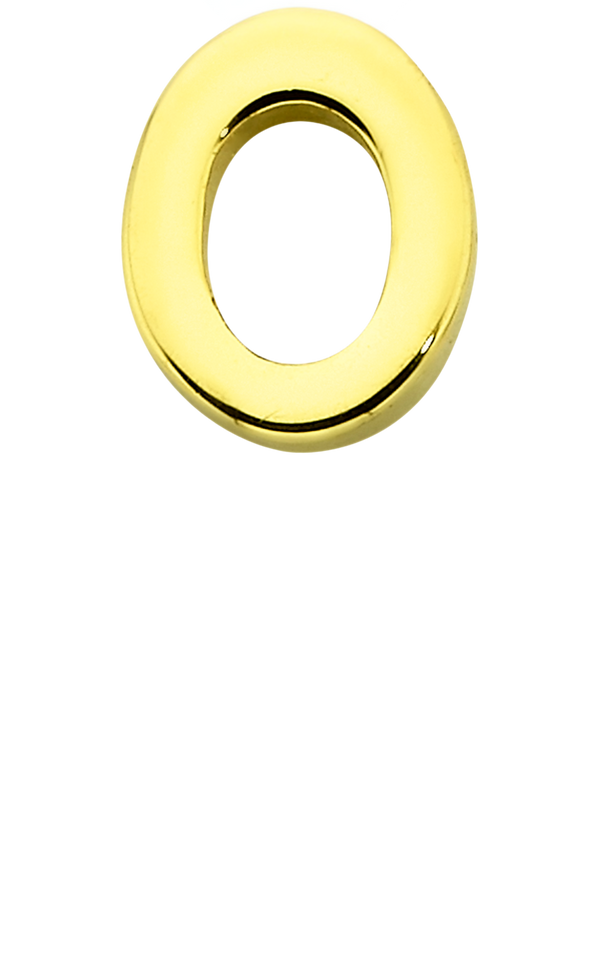 Personalised Single Pendant - Solid Gold / Letters - O
