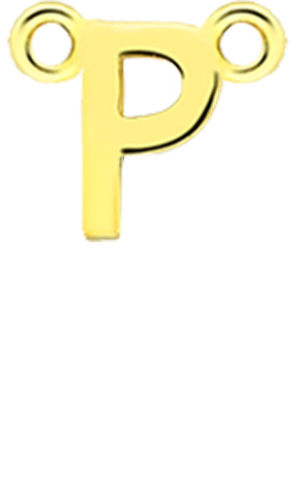 Personalised Single Pendant - Gold / Letters - P