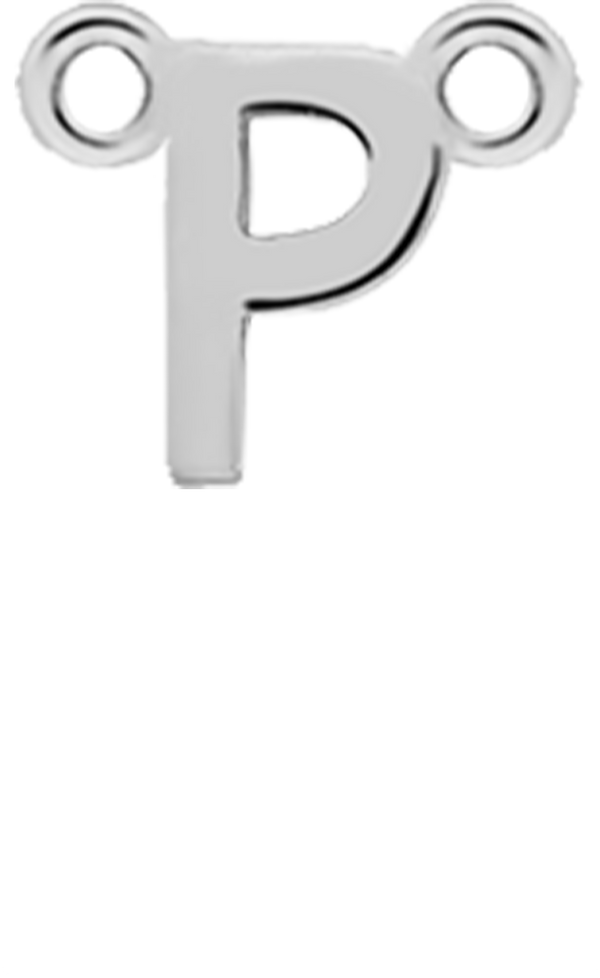 Personalised Single Pendant - Silver / Letters - P