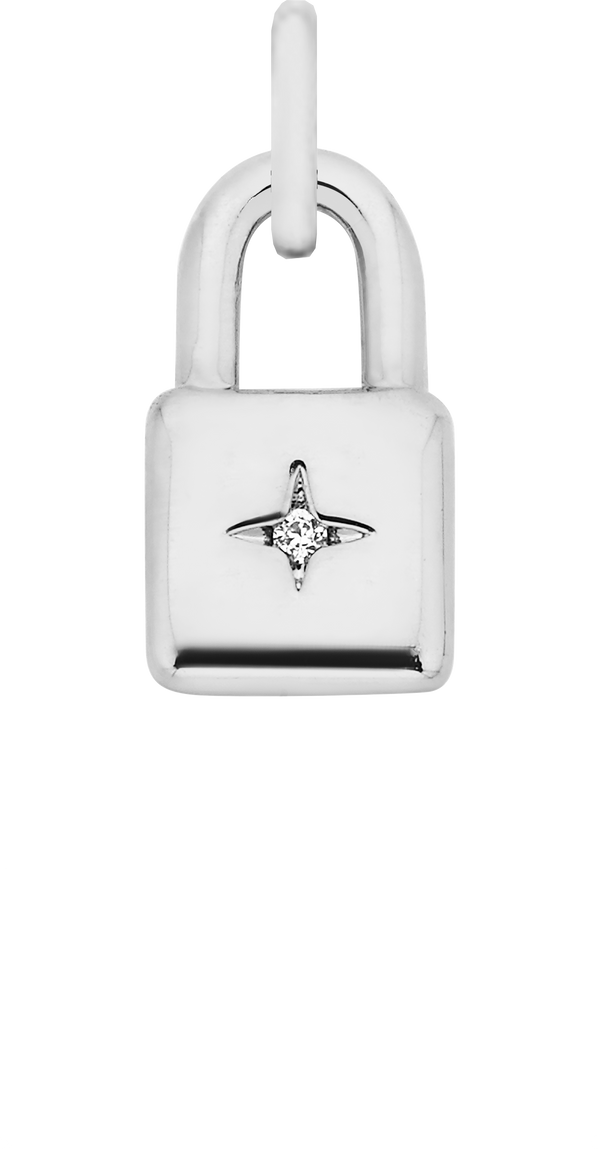 Charm Single Pendant - Silver / Icons - Little Lock