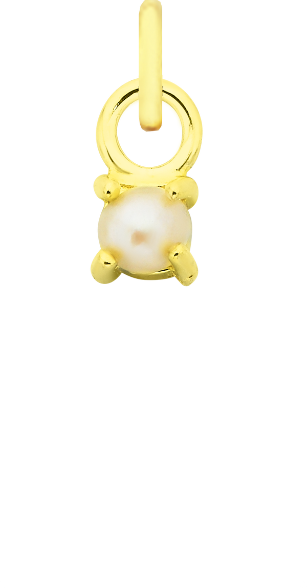 Charm Single Pendant - Gold / Icons - Mini Pearl