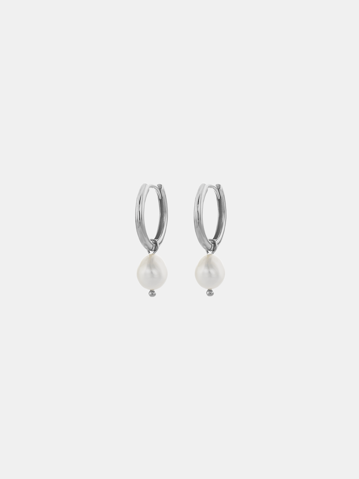 Pearl Hoop Huggies Medium