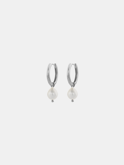 Pearl Hoop Huggies Medium