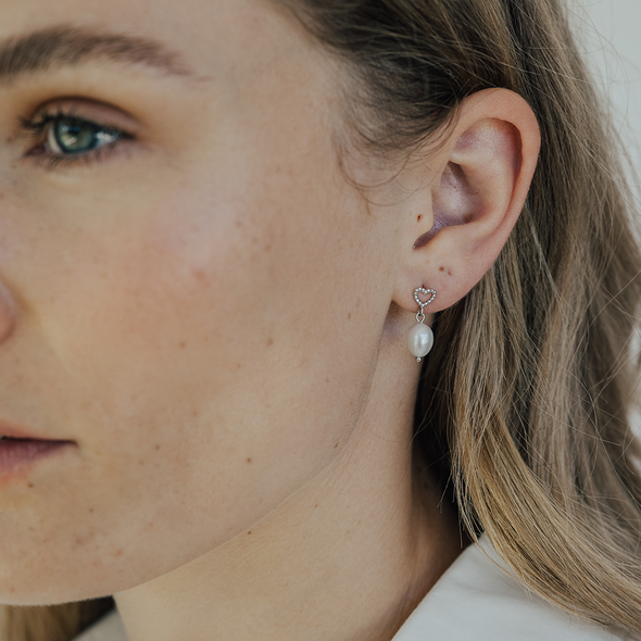 Pearly Dotty Love Studs