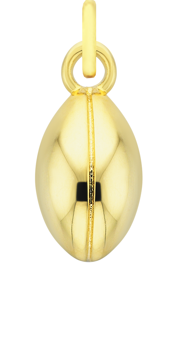 Charm Single Pendant - Gold / Sports - Rugby Ball