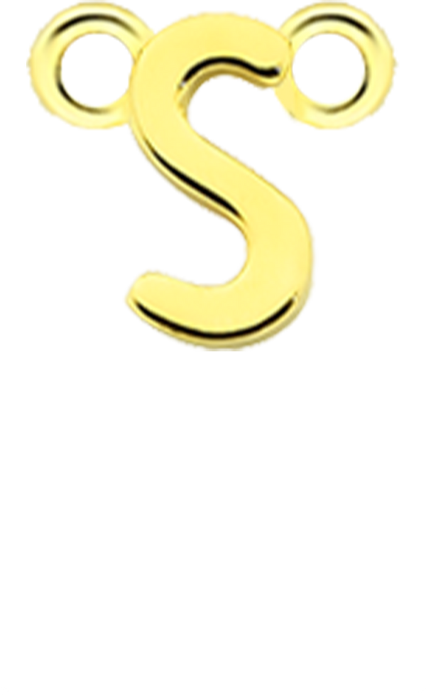 Personalised Single Pendant - Gold / Letters - S