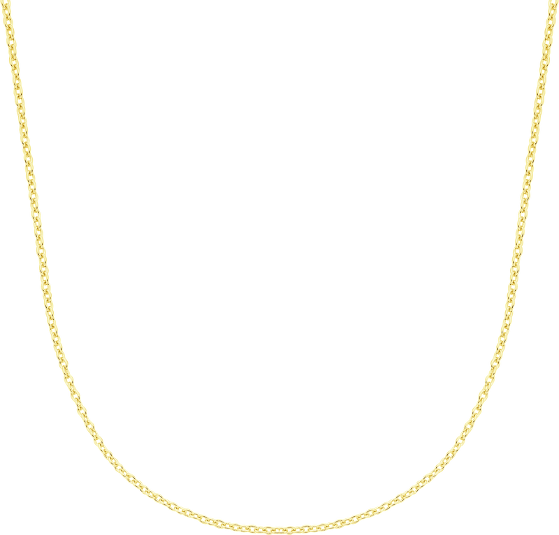 Charm Necklace Chain - Solid 9kt Gold / 40cm - Cable Chain