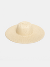 Beige straw hat on a white background