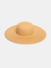 Beige straw hat on a light beige background