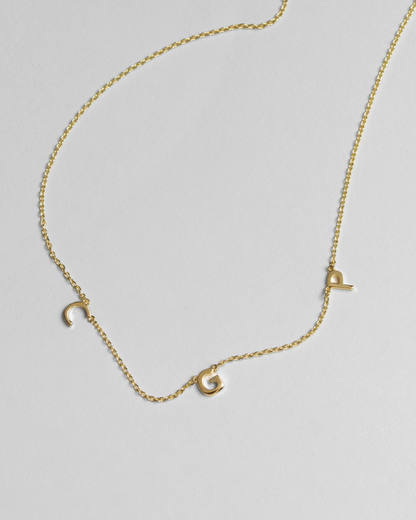 Choose Your Letters Necklace - Solid Gold