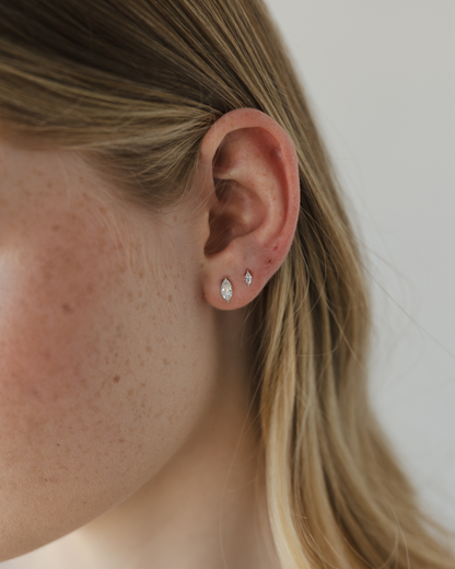 Solitaire Marquise Studs