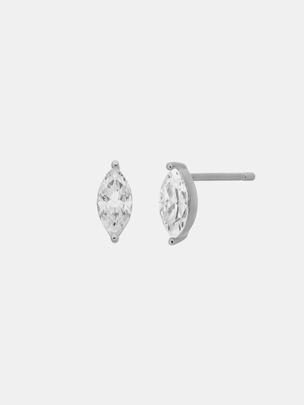 Solitaire Marquise Studs