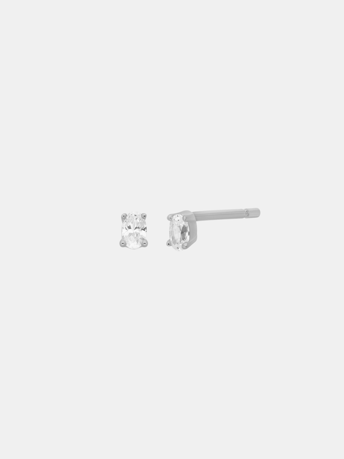 Solitaire Oval Studs