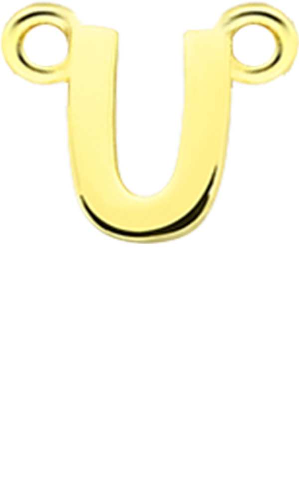 Personalised Single Pendant - Gold / Letters - U