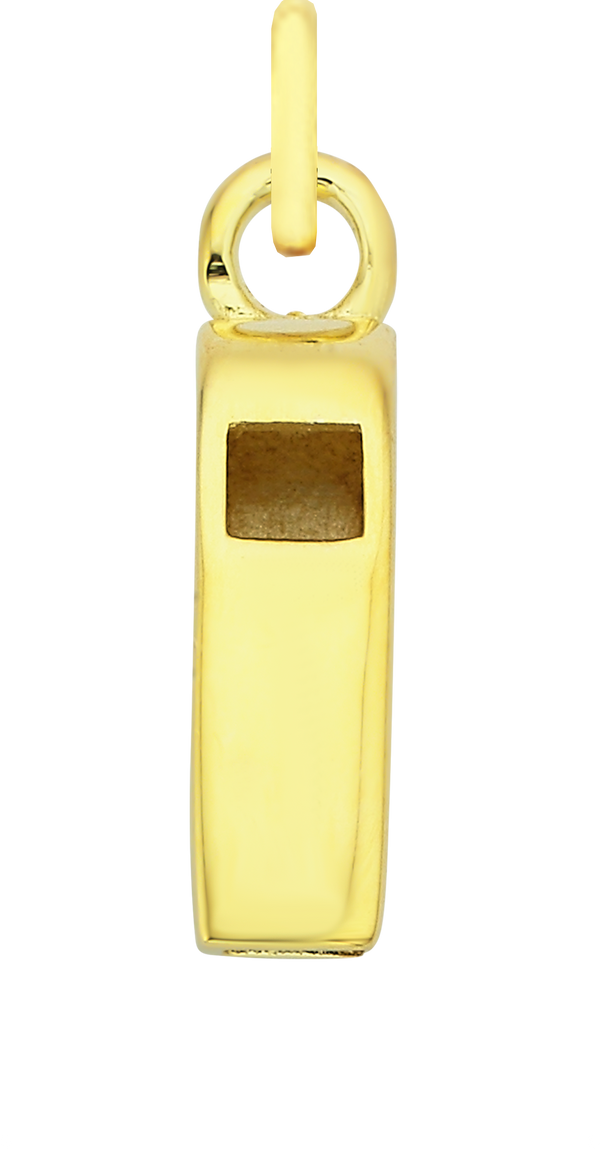 Charm Single Pendant - Gold / Sports - Ref/Coach Whistle