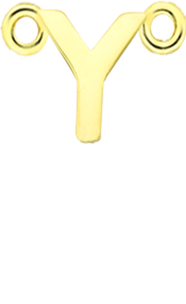 Personalised Single Pendant - Gold / Letters - Y