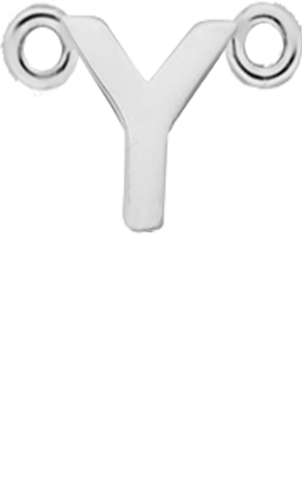 Personalised Single Pendant - Silver / Letters - Y
