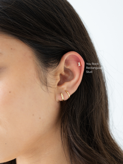 You Rock Rectangle Studs