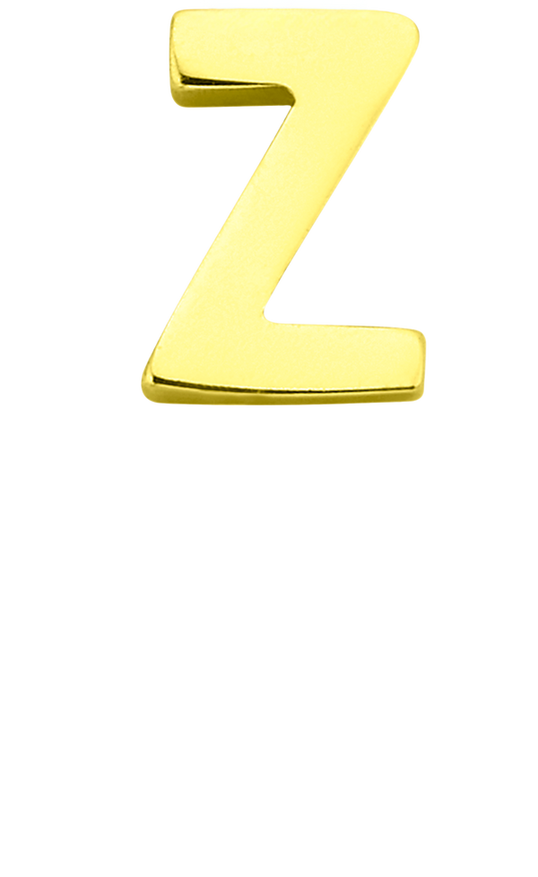 Personalised Single Pendant - Solid Gold / Letters - Z