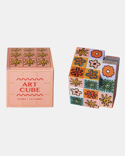 Flower Pop Art Cube