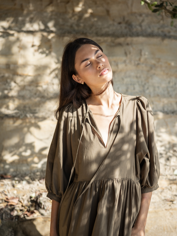 Cotton Midi Dress