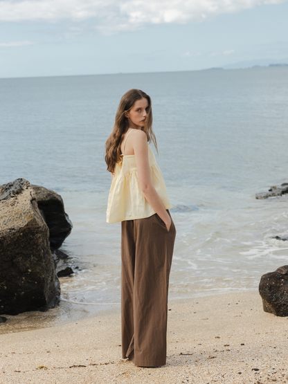 Cotton Wide Leg Pant