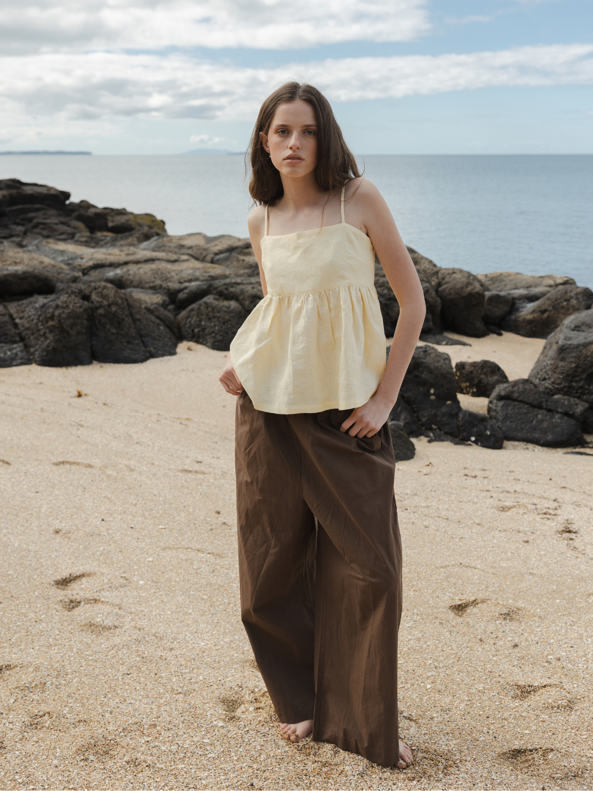 Cotton Wide Leg Pant
