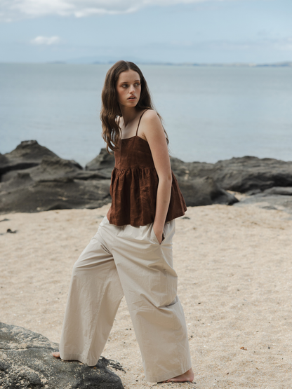 Cotton Wide Leg Pant