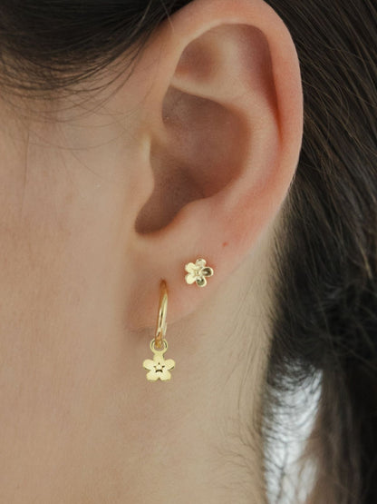 Daisy Day Hoop Studs