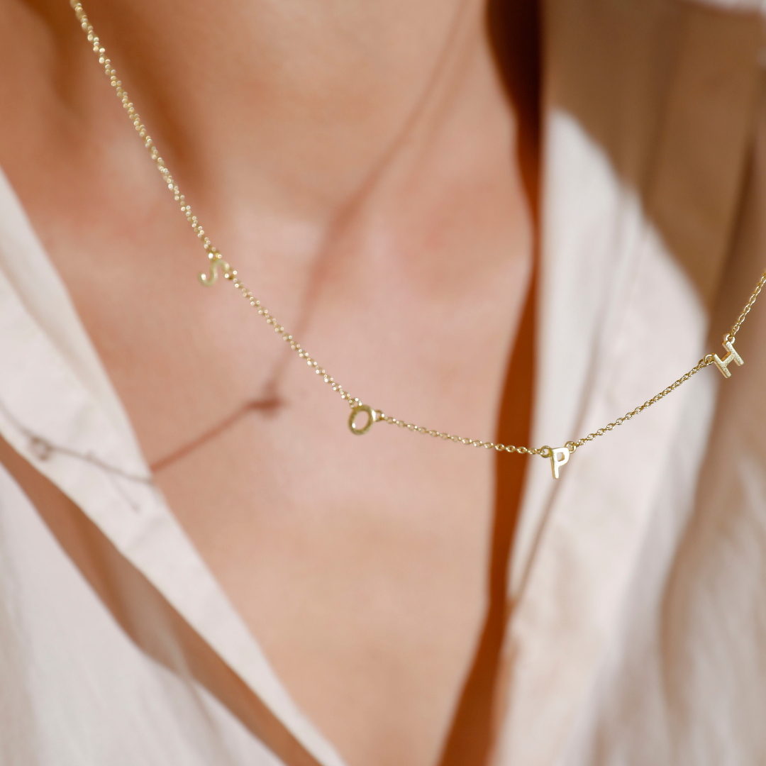Sophie Choose Your Letters Necklace Jewellery in Gold Silver