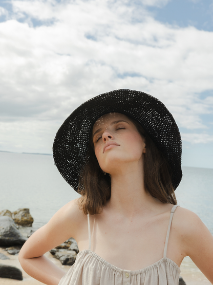 Wide Brim Raffia Hat