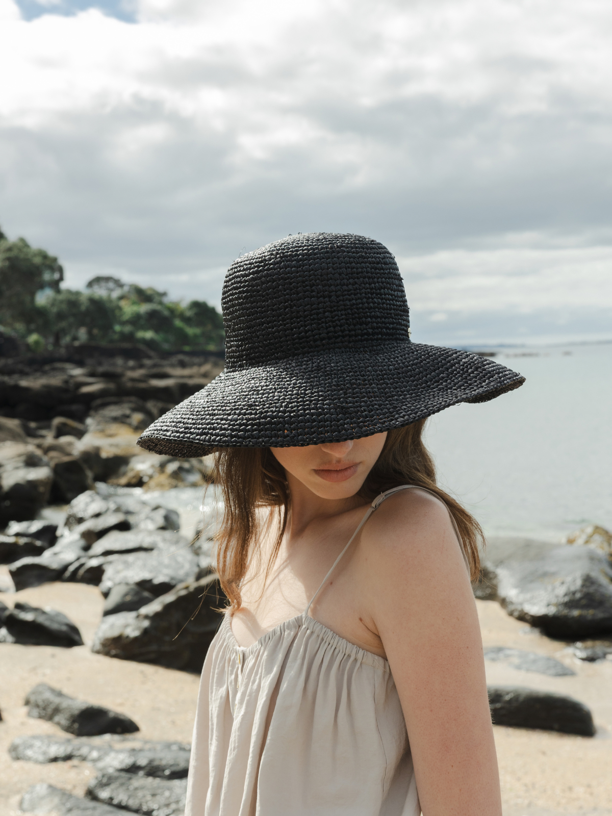 Wide Brim Raffia Hat