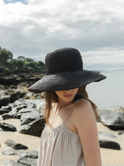 Wide Brim Raffia Hat