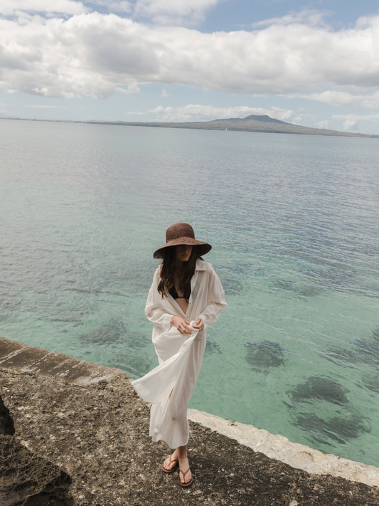 Wide Brim Raffia Hat