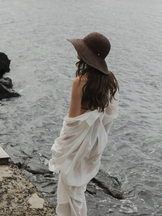 Wide Brim Raffia Hat