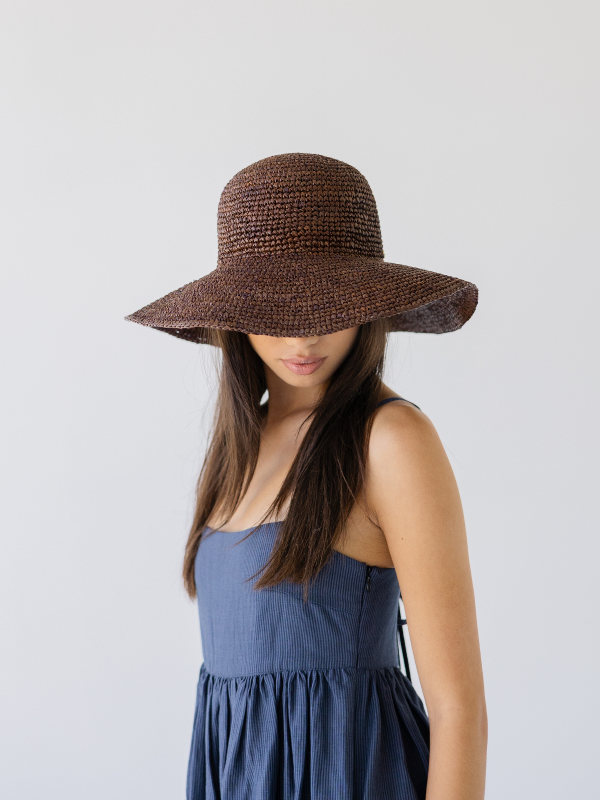 Wide Brim Raffia Hat