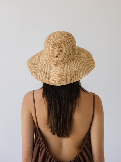 Wide Brim Raffia Hat