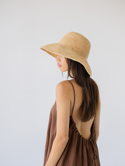 Wide Brim Raffia Hat