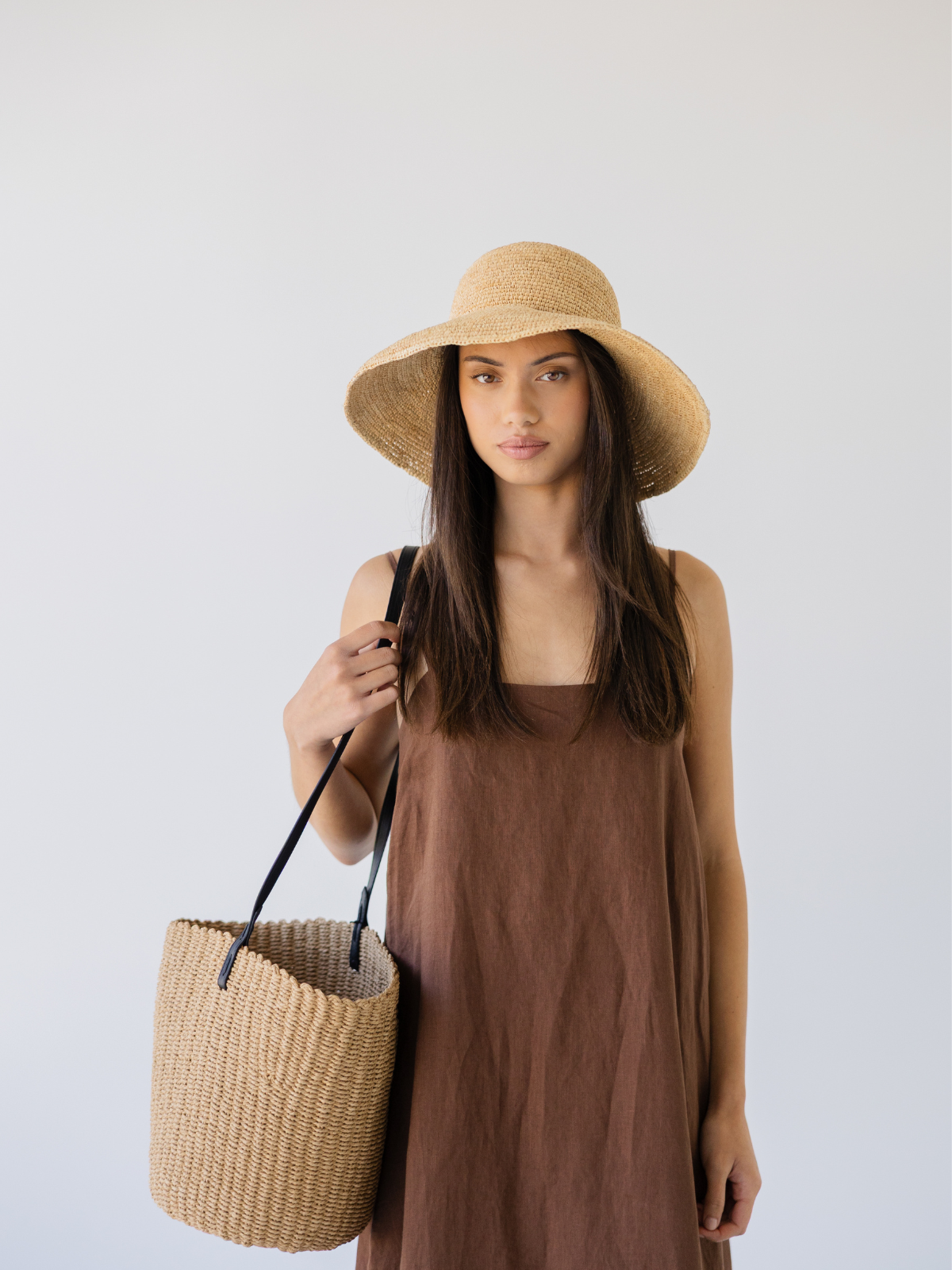Wide Brim Raffia Hat
